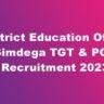 District Education Office Simdega TGT & PGT Recruitment 2023, Apply, Eligibility.