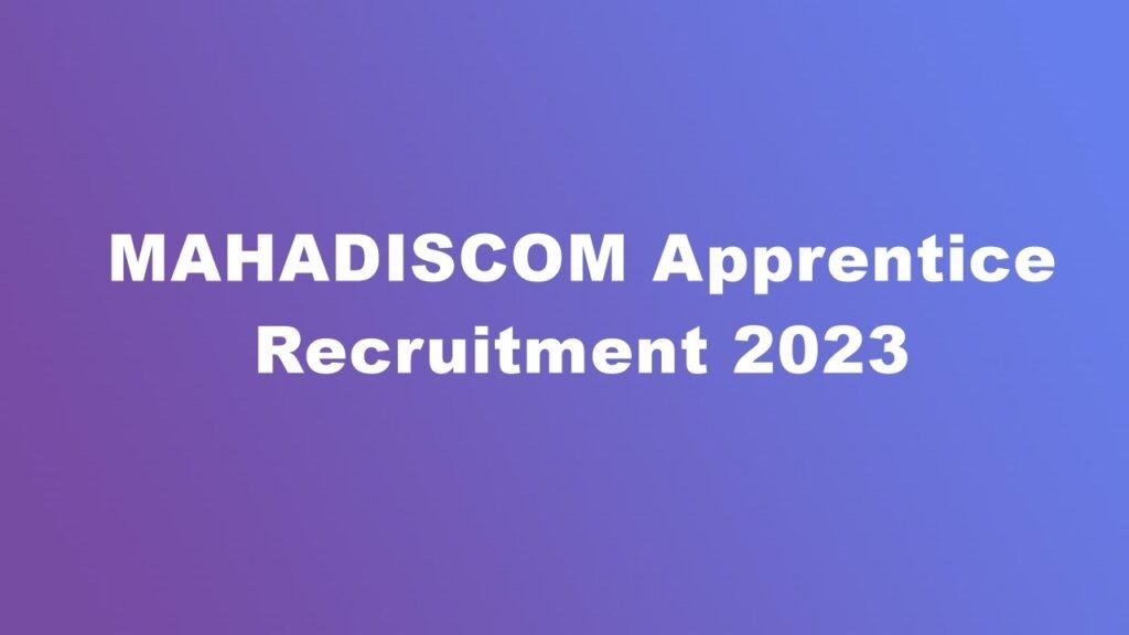 MAHADISCOM Apprentice Recruitment 2023, Apply Online for 99 Posts