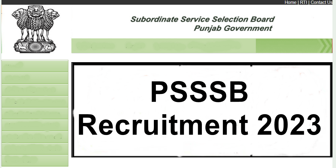 PSSSB Recruitment 2023, Notification, Eligibility, Apply Online