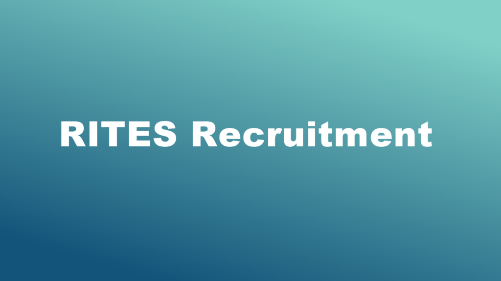 RITES Recruitment