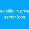 Flexibility in private sector jobs