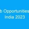 Job Opportunities In India 2023