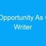 Job Opportunity As Copy Writer