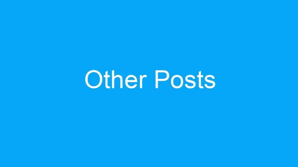 Other Posts