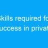 Skills required for success in private sector jobs