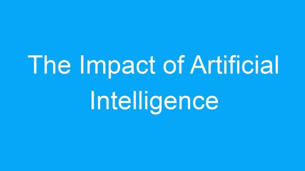 The Impact of Artificial Intelligence on Jobs in India