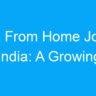 Work From Home Jobs in India: A Growing Trend in the Job Market