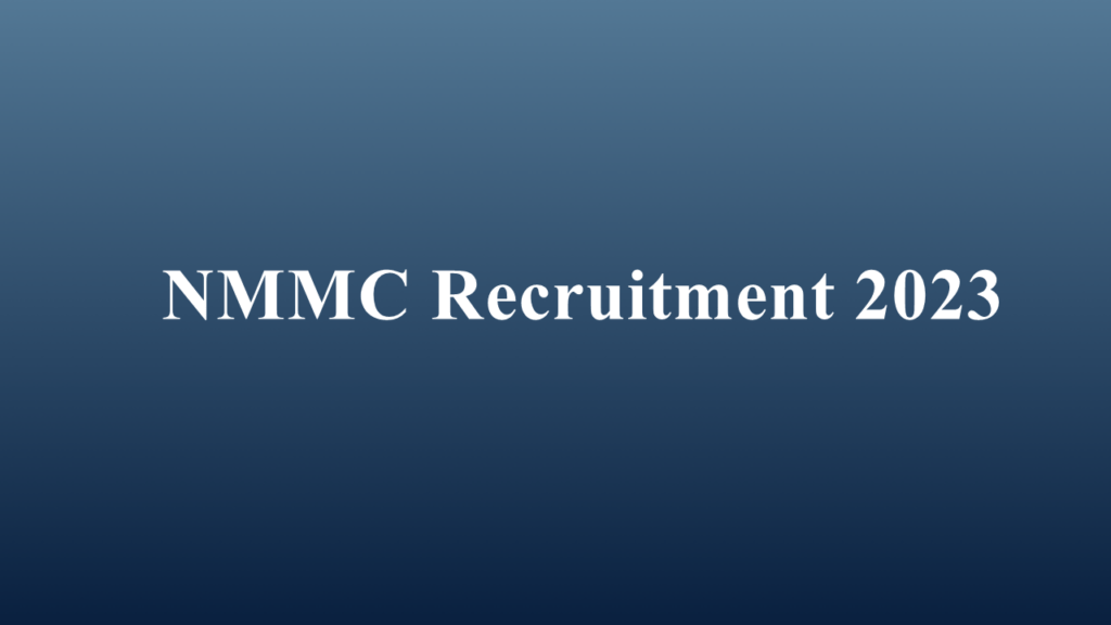 NMMC Recruitment 2023
